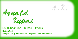 arnold kupai business card